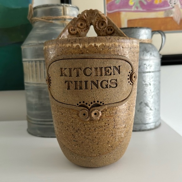 Artisan Pottery Wall Sconce Crock - Picture 1 of 6